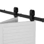 Bi-folding glidende stalddør hardware spor kit 36 ​​"til to 16"