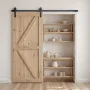 6.6ft glidende stalddør hardware -sæt til enkelt glidende