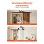Bi-Folding Sliding Barn Door Hardware Track Kit, 40" Top Mount Track Kit, Slide Smoothly & Quietly, Heavy Duty, Easy to Install,