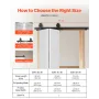 Bi-Folding Sliding Barn Door Hardware Track Kit, 40" Top Mount Track Kit, Slide Smoothly & Quietly, Heavy Duty, Easy to Install,
