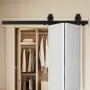 Bi-folding glidende stalddør hardware spor kit 40 "til to 18"