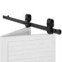 Bi-folding glidende stalddør hardware spor kit 40 "til to 18"
