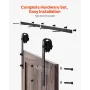 5FT Sliding Barn Door Hardware Kit, 330 LBS Weight Capacity, Compatible with 30 Inches Max Width & 1-3/8 to 1-3/4 Inches Thickne