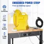 Arbejdsbænk justerbar højde, 155 x 51 cm garagebord m/ 80 â €