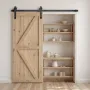 5FT Sliding Barn Door Hardware Kit, 330 LBS Weight Capacity, Compatible with 30 Inches Max Width & 1-3/8 to 1-3/4 Inches Thickne