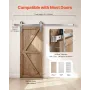5FT Sliding Barn Door Hardware Kit, 330 LBS Weight Capacity, Compatible with 30 Inches Max Width & 1-3/8 to 1-3/4 Inches Thickne