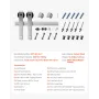 6FT Sliding Barn Door Hardware Kit, 330 LBS Weight Capacity, Compatible with 36 Inches Max Width & 1-3/8 to 1-3/4 Inches Thickne