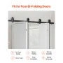 Bi-folding glidende stalddør hardware spor kit 52 "til fire 12"