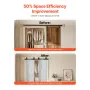 Bi-folding glidende stalddør hardware spor kit 52 "til fire 12"