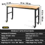 Arbejdsbænk justerbar højde, 155 x 51 cm garagebord m/ 80 â €