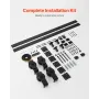 Bi-Folding Sliding Barn Door Hardware Track Kit, 64" Top Mount Track Kit, Slide Smoothly & Quietly, Heavy Duty, Easy to Install,