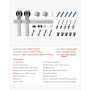 6.6ft glidende stalddør hardware -sæt til enkelt glidende
