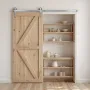 6.6ft glidende stalddør hardware -sæt til enkelt glidende