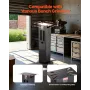 Bench Grinder Stand, Heavy-Duty Grinder and Vise Floor Pedestal with 28 x 17 cm Mounting Plate, Grinding Wheel Storage Compartme