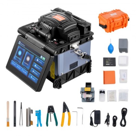Fiber Fusion Splicer 6 Motors Core Alignment 6s Splicing 5 "Touch Screen