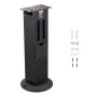 Bench Grinder Stand, Heavy-Duty Grinder and Vise Floor Pedestal with 28 x 17 cm Mounting Plate, Grinding Wheel Storage Compartme
