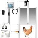 Automatic Chicken Door Opener Kits with Light Sensor Induction 12.6x11.8" Automatic Duck Coop Door Opener with Infrared Sensor