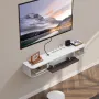 Floating TV Stand 47 i Entertainment Center Power med