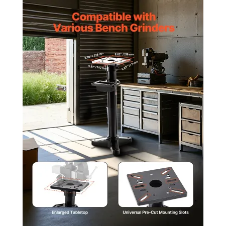 Bench Grinder Stand Grinder skruegulv piedestal 27 x 27 cm