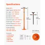 Underhoist Support Stand, 3/4 Ton Capacity Under Hoist Jack Stand, Lifting from 52.8 to 76 in, Self-Locking Threaded Screw, Bear