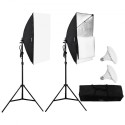 Softbox Lighting Kit 20 in x 28 in 30W 5500K LED Bulbs Adjustable Stand