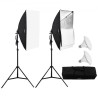 Softbox Lighting Kit 20 i x 28 i 30W 5500K LED -pærer Justerbar stativ