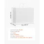 Kraft Paper Bags with Handles 100Pcs 16x6x12 in Party Shopping Bag White