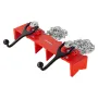Pipe Welding Vise, 1/2 to 8-inch Pipe Welding Clamp with Dual Chains & Crank Handles, Heavy-Duty Cast Iron Vise for a Variety of
