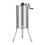 Honey Extractor, 2 Frame Manual Honey Spinner with Transparent Lid, Stainless Steel Honeycomb Drum Spinner with Height Adjustabl