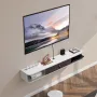 Floating TV Stand, 55 in Wall Mount Entertainment Center with Cable Hole, Modern Floating TV Shelf with Storage Cabinet, Particl