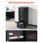 4 Drawer File Cabinet with Lock, Metal Vertical Filing Storage Cabinets for Home Office, Heavy-Duty Cabinet with Detachable Hang