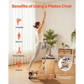 Pilates stol split-pedal stabilitetskombo stole fuldkropstræning håndtag