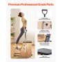 Pilates Chair, Split-Pedal Stability Combo Chairs with Handles, Rubber Wood Frame Yoga Fitness Trainer, Exercise Reformer, Pilat