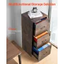 3 Drawer File Cabinet with Lock, Vertical Filing Storage Cabinets for Home Office, Heavy-Duty Locking Cabinet with 2-Level Adjus