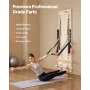 Wall Mounted Pilates Reformer Machine, Maple Wood Pilates Springboard, Exercise Equipment with Resistance Springs, Yoga Fitness 