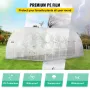 Walk-in Tunnel Greenhouse, 609.6 x 304.8 x 213.4 cm Portable Plant Hot House w/ Galvanized Steel Hoops, 3 Top Beams, 4 Diagonal 