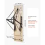 Wall Mounted Pilates Reformer Machine, Maple Wood Pilates Springboard, Exercise Equipment with Resistance Springs, Yoga Fitness 