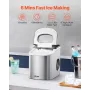 Countertop Ice Maker, 9 Cubes Ready in 6 Mins, 33lbs in 24Hrs, Self-Cleaning Portable Ice Maker with Ice Scoop and Basket, Ice M
