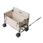Collapsible Folding Wagon, 550lb Load & 220L, 2 in 1 Foldable Wagon Cart Converts to Bench, Utility Wagon with Adjustable Handle