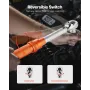 Click Torque Wrench Set, 1/4Inch Drive, 20-240 lbf-in / 2.3-27.1N.m, Dual-direction and Dual Range Scales, 72-Tooth, ±3% High Pr