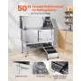 127 cm hundepleje badekar rustfrit stål w ramp vandfilter