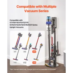 Vacuum Stand for Dyson Multi-Models Storage Bracket Holder with 3 Clips