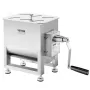 Manual Meat Mixer, 15L Fixed Tank Meat Processing Equipment(Mixing Max 15LBS for Meat), Stainless Steel Meat Mixer, Sausage Mixe