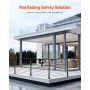 Cable Railing Post, 42x2x2 Inch Level Deck Stair Posts, 1-Pack Stainless Steel Cable Handrail Post, Pre-Drilled Pickets with Mou