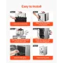 Foldable Camping Oven, Stainless Steel Portable Camping Stove, with 3 Tier Grill, Handle and Thermometer, Use with Wood Burning 