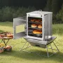Foldbar campingovns rustfrit stål bærbar campingovn 3 laggrill