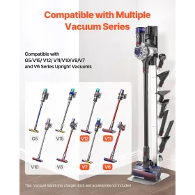 Vakuumstativ til Dyson Multi-modeller stabil opbevaringsbeslagsholder Gray