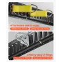 E spor slips-down jernbanesæt, 18 pcs 5ft e-tracks sæt