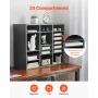 Literature Organizer, 24 Compartments Office Mailbox with Adjustable Shelves, Wooden Mailbox Sorter Medium Density Fiberboard Of