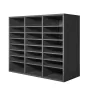 Literature Organizer, 24 Compartments Office Mailbox with Adjustable Shelves, Wooden Mailbox Sorter Medium Density Fiberboard Of